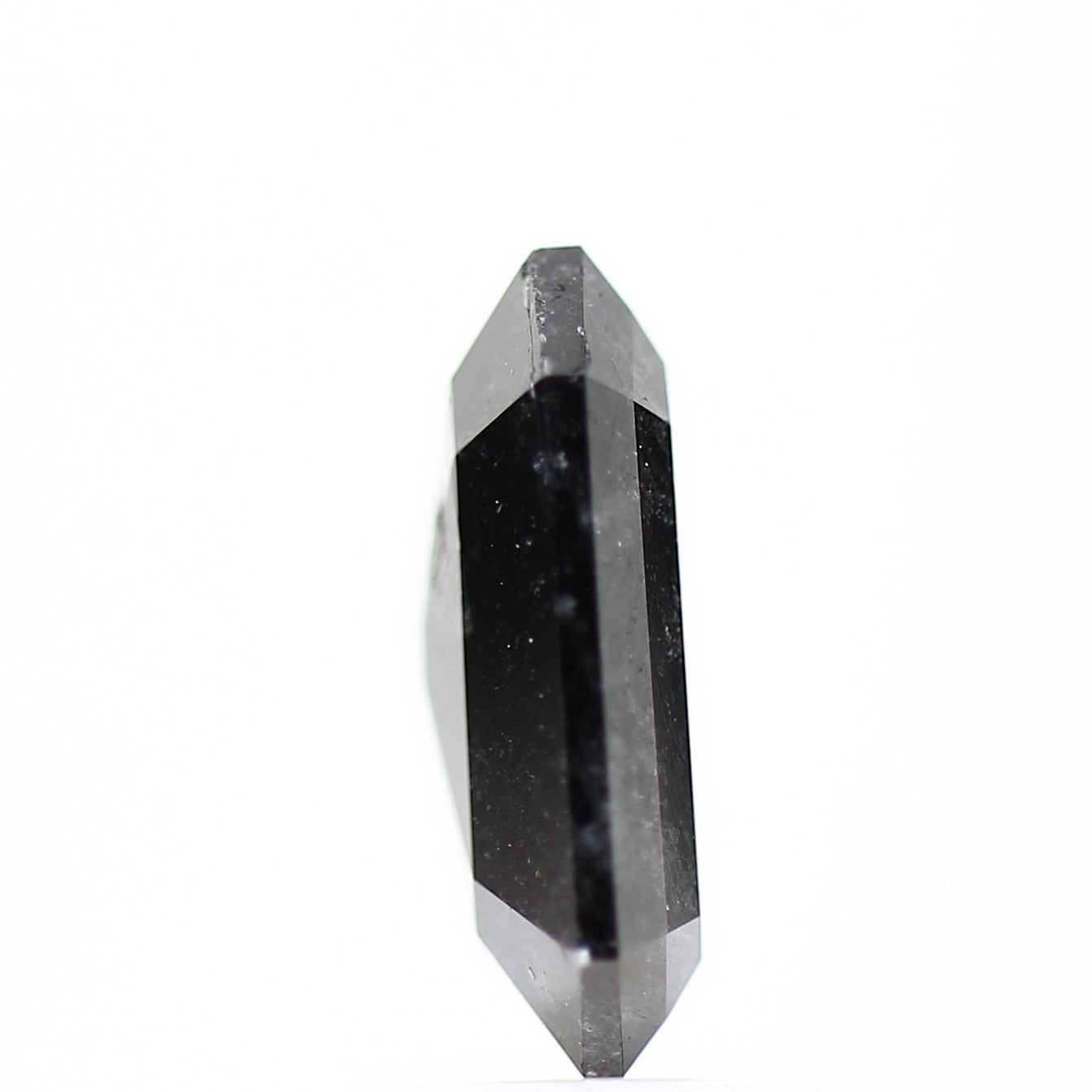 2.41 Carat 9.8 MM Natural Fancy Black Emerald Salt and Pepper Diamond - Blackdiamond