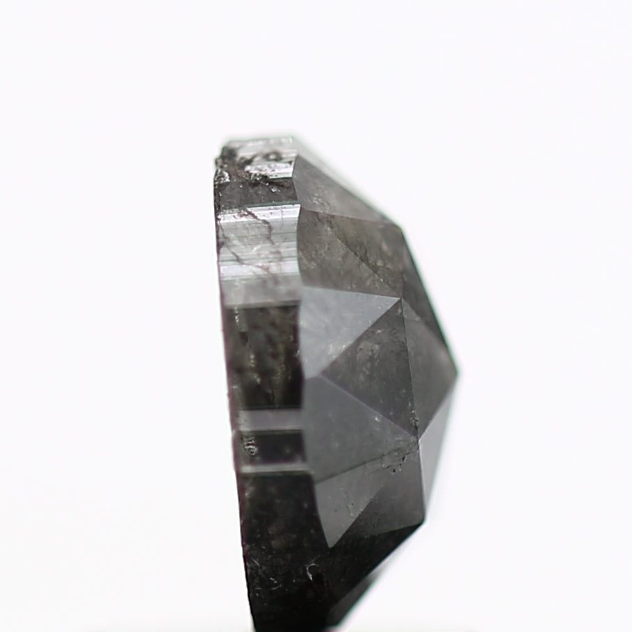 1.07 Carat Oval Gray Salt and Pepper Natural Diamond 6.8 MM