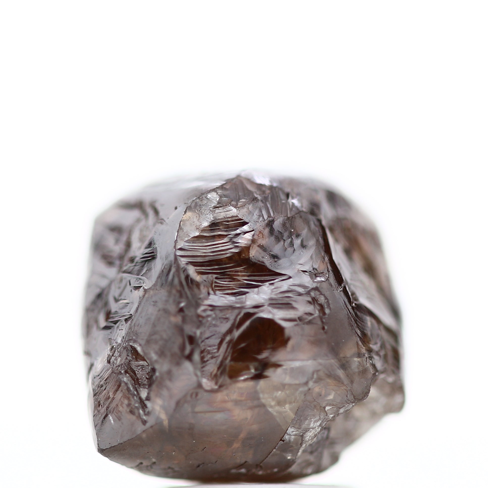 6.70 Carat Fancy Cognac Brown Octahedron Natural Rough Diamond 9.9 MM - Blackdiamond