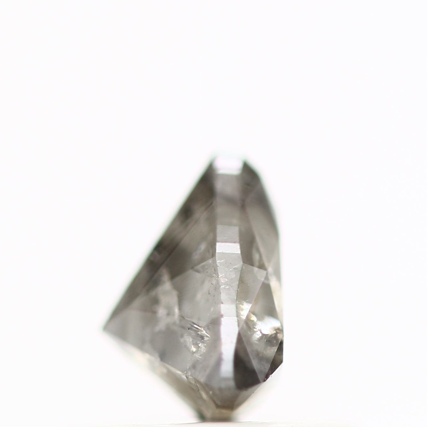 0.53 Carat 5.08 MM Natural Fancy Gray Trillion Salt and Pepper Diamond - Blackdiamond