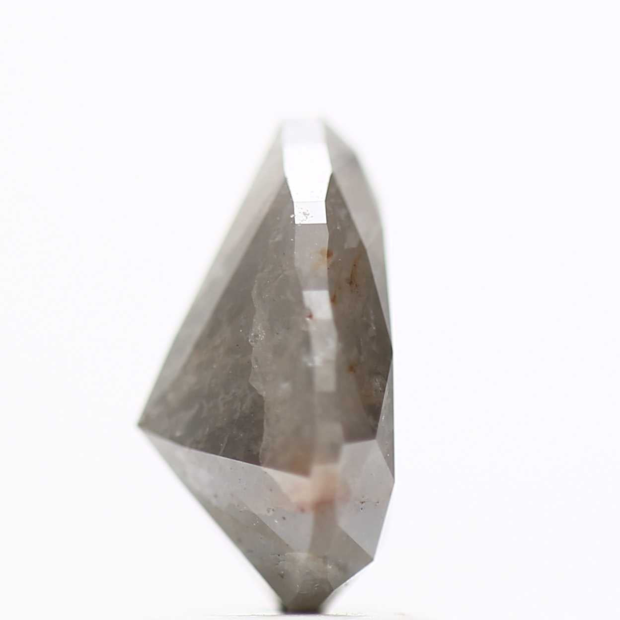 2.14 Carat Natural Fancy Gray Rustic Pear Diamond