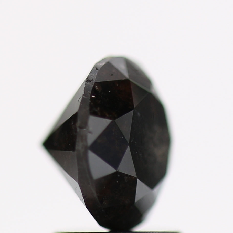 1.86 Carat Fancy Black Round Brilliant Diamond GIA Certified