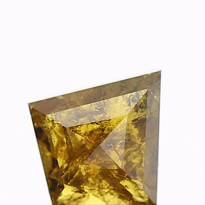 1.01 Carat Natural Yellow Brown Kite Salt and Pepper Diamond 8.2 MM