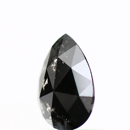 0.37 Carat Natural Rose Cut Fancy Black Pear Loose Diamond SDM932