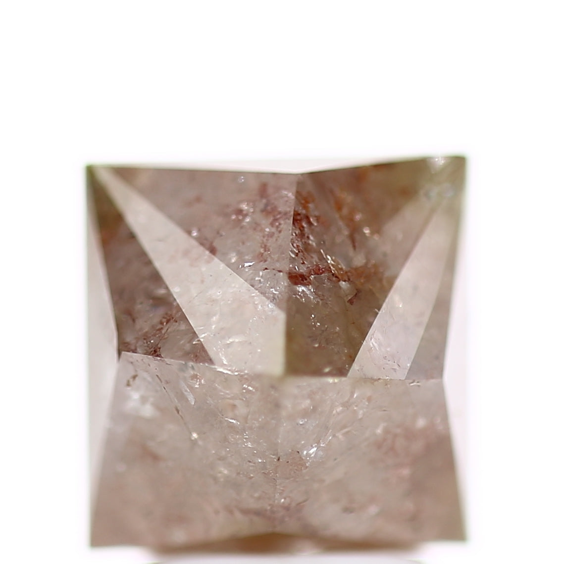 4.38 Carat 7.70 MM Natural Pink Hue Princess Salt and Pepper Diamond - Blackdiamond