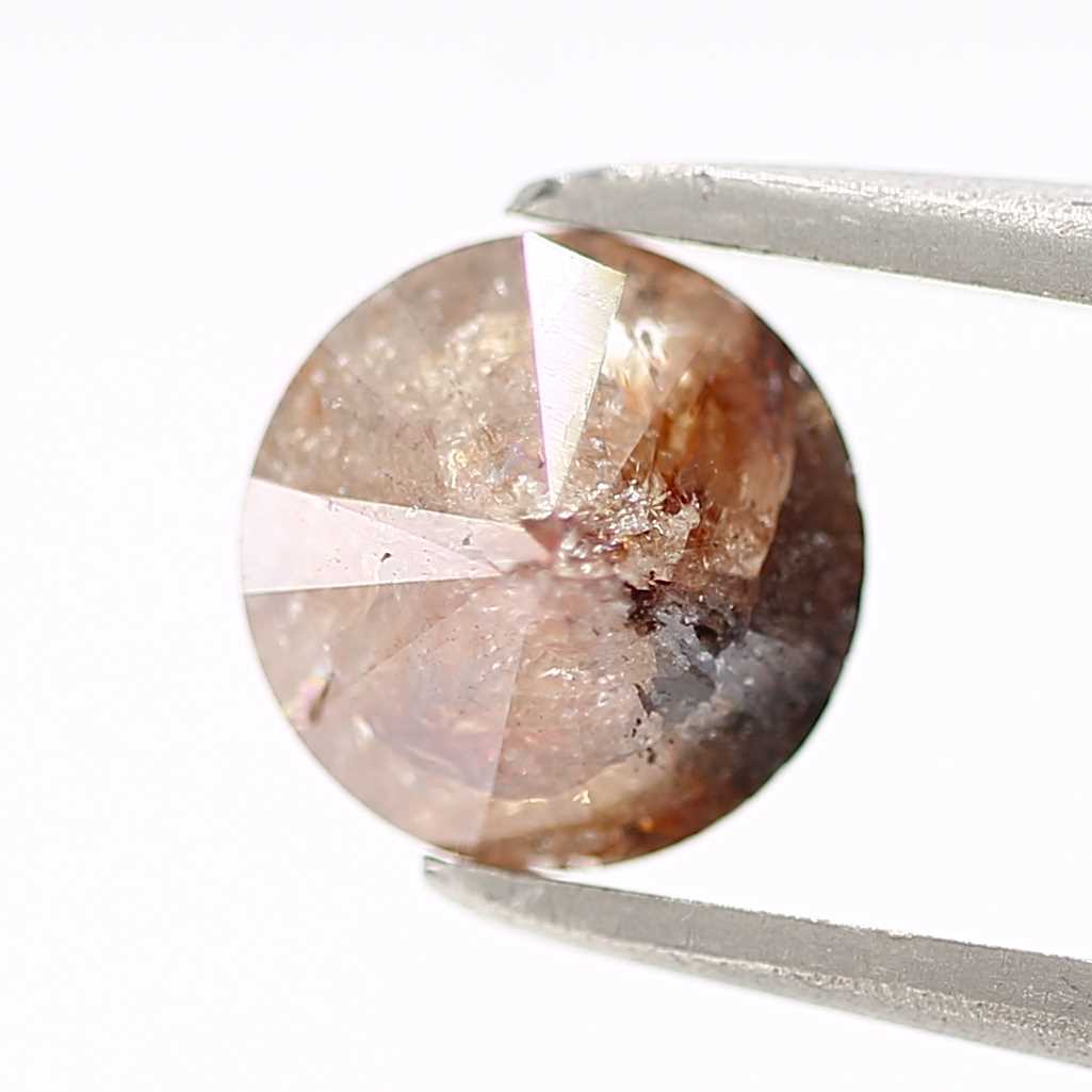 0.88 Carat Fancy Orange Diamond Round Natural Loose Diamond 6.15 MM - Blackdiamond