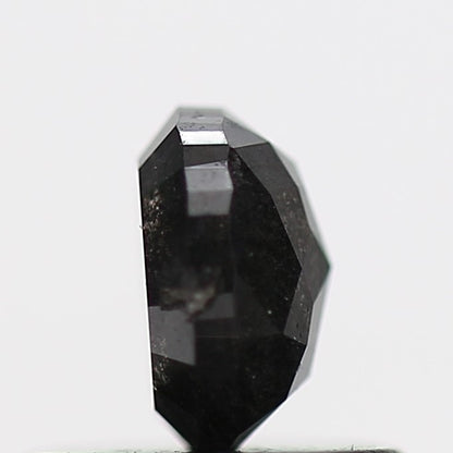 0.54 Carat Fancy Black Oval Salt Pepper Diamond 5.12 MM