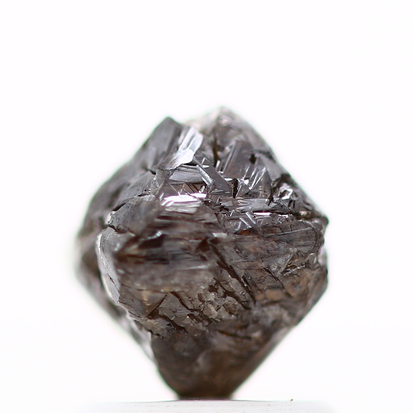 1.55 Carat Cognac Brown Octahedron Natural Rough Diamond 6.85 MM - Blackdiamond