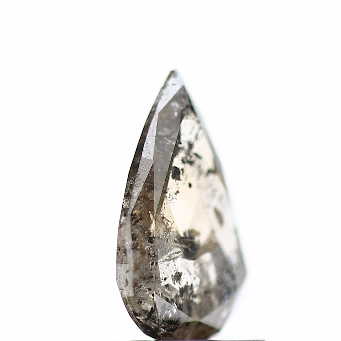 0.78 Carat Natural Pear Salt and Pepper Diamond