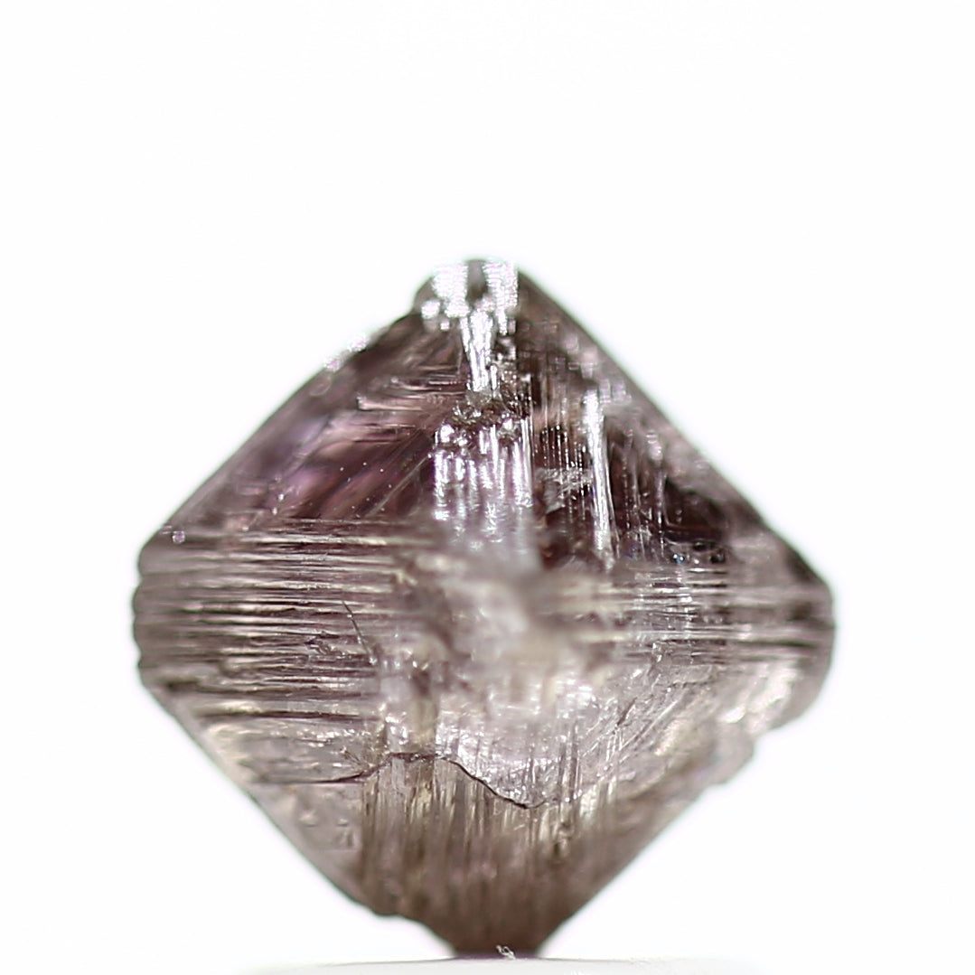 2.16 Carat Fancy Purple Pink Octahedron Natural Raw Rough Diamond - Blackdiamond