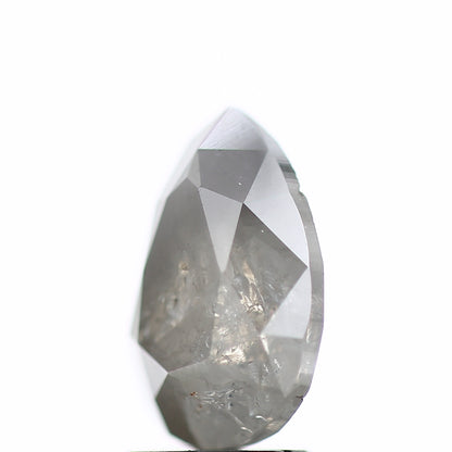 2.75 Carat Pear Salt and Pepper Gray Diamond 10.30 MM