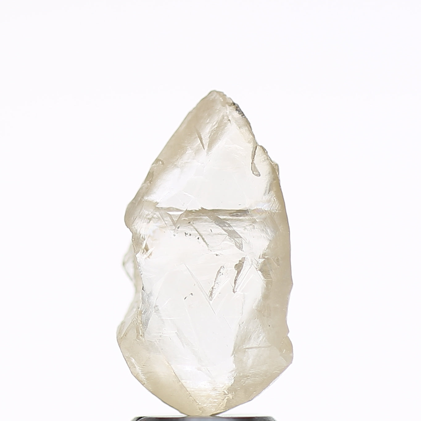 2 Carat Natural Clear Light Brown Rough Diamond 12.9 MM