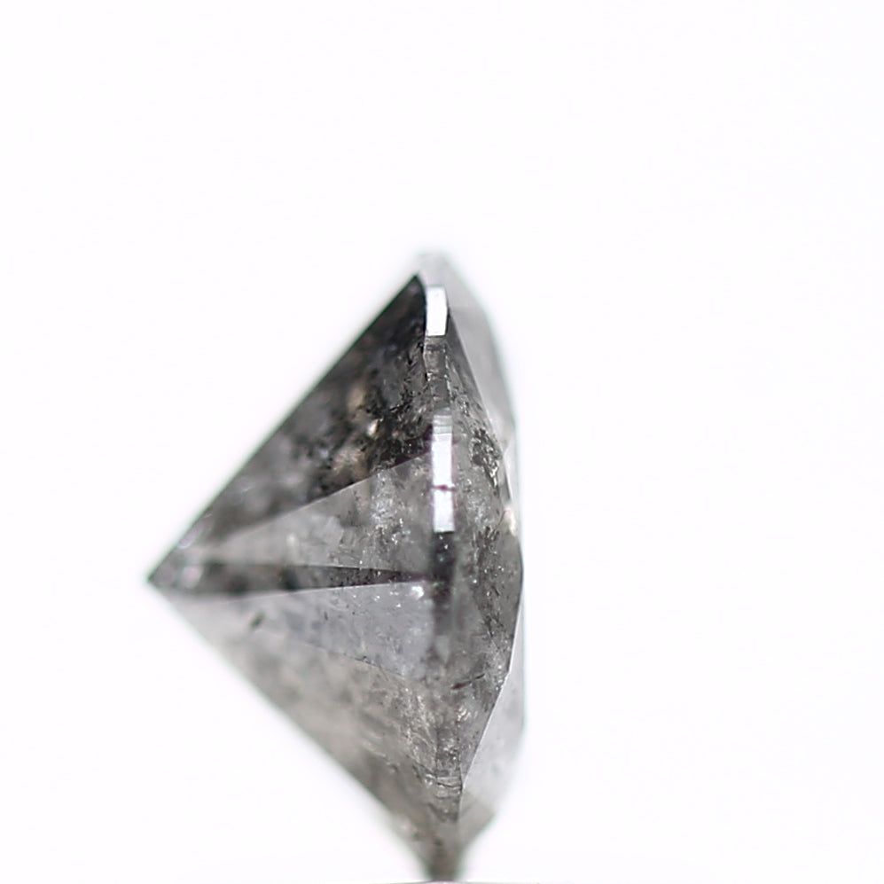 1.18 Carat Natural Loose Gray Round Cut Salt and Pepper Diamond 6.8 MM - Blackdiamond