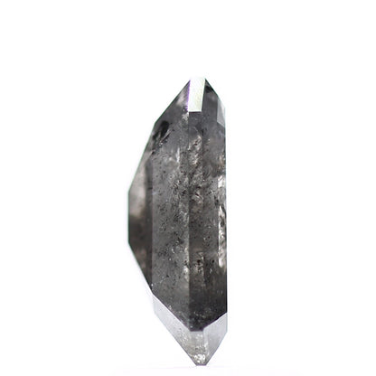 1.39 Carat 8.8 MM Natural Gray Emerald Salt and Pepper Diamond - Blackdiamond