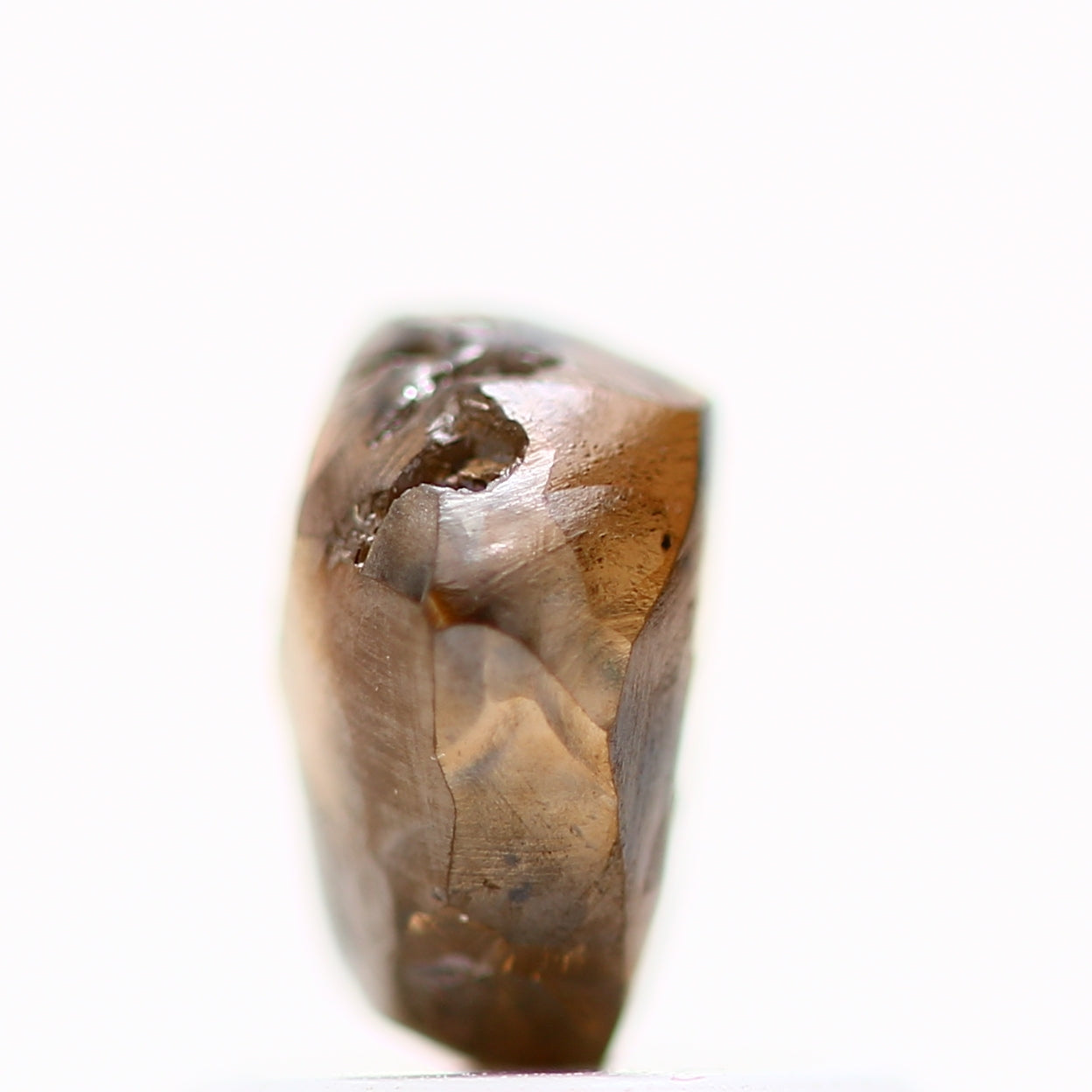 1.12 Carat Cognac Brown Crystal Uncut Rough Natural Diamond 6.1 MM - Blackdiamond