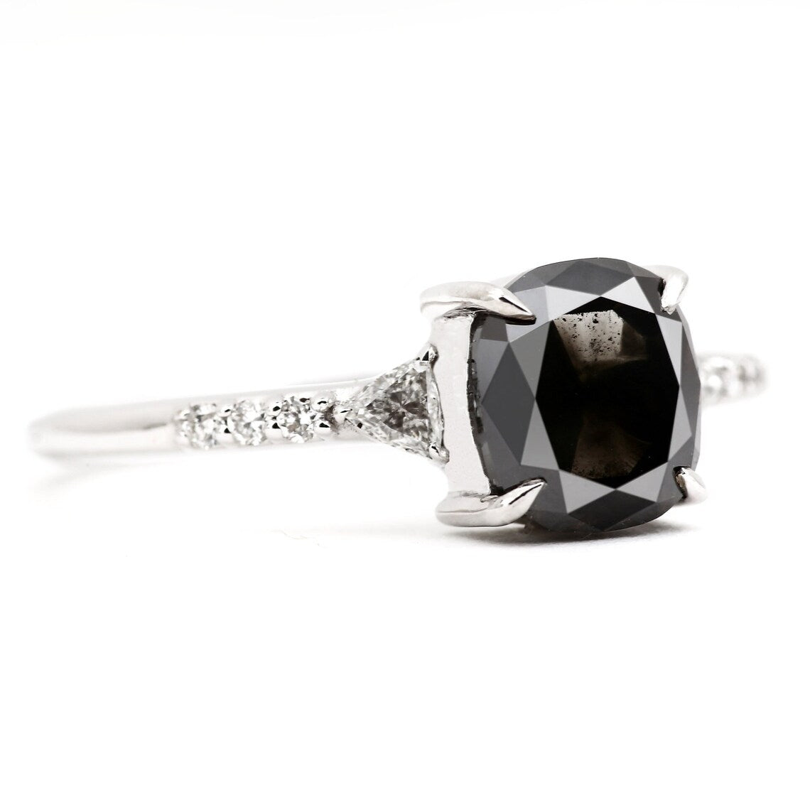 fancy black engagement ring