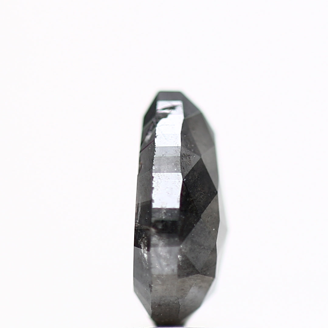 1.23 Carat Natural Rose Cut Fancy Gray Pear Diamond For Ring 7.51 MM