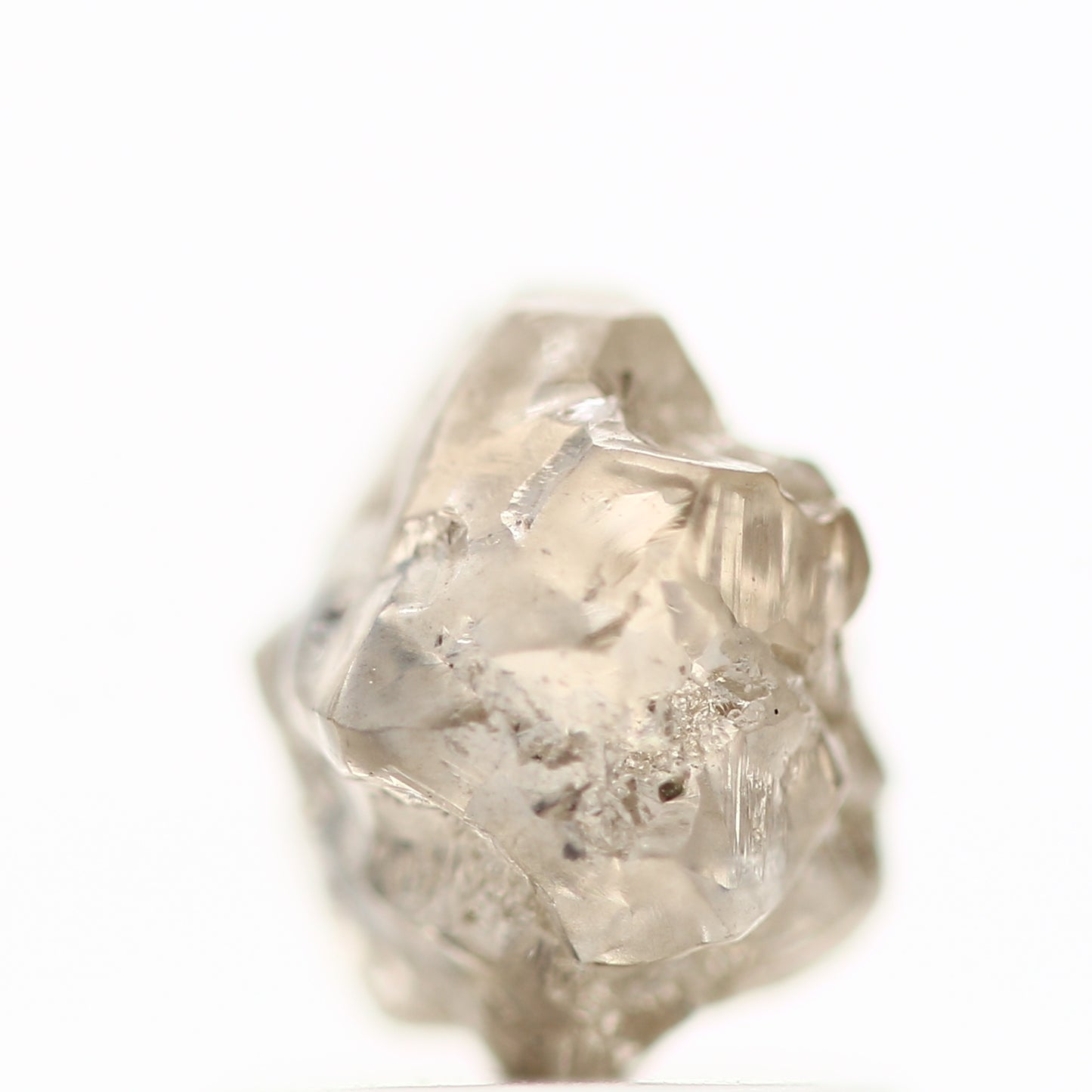 1.50 Carat Fancy Brown Crystal Uncut Raw Rough Natural Diamond 6.40 MM - Blackdiamond