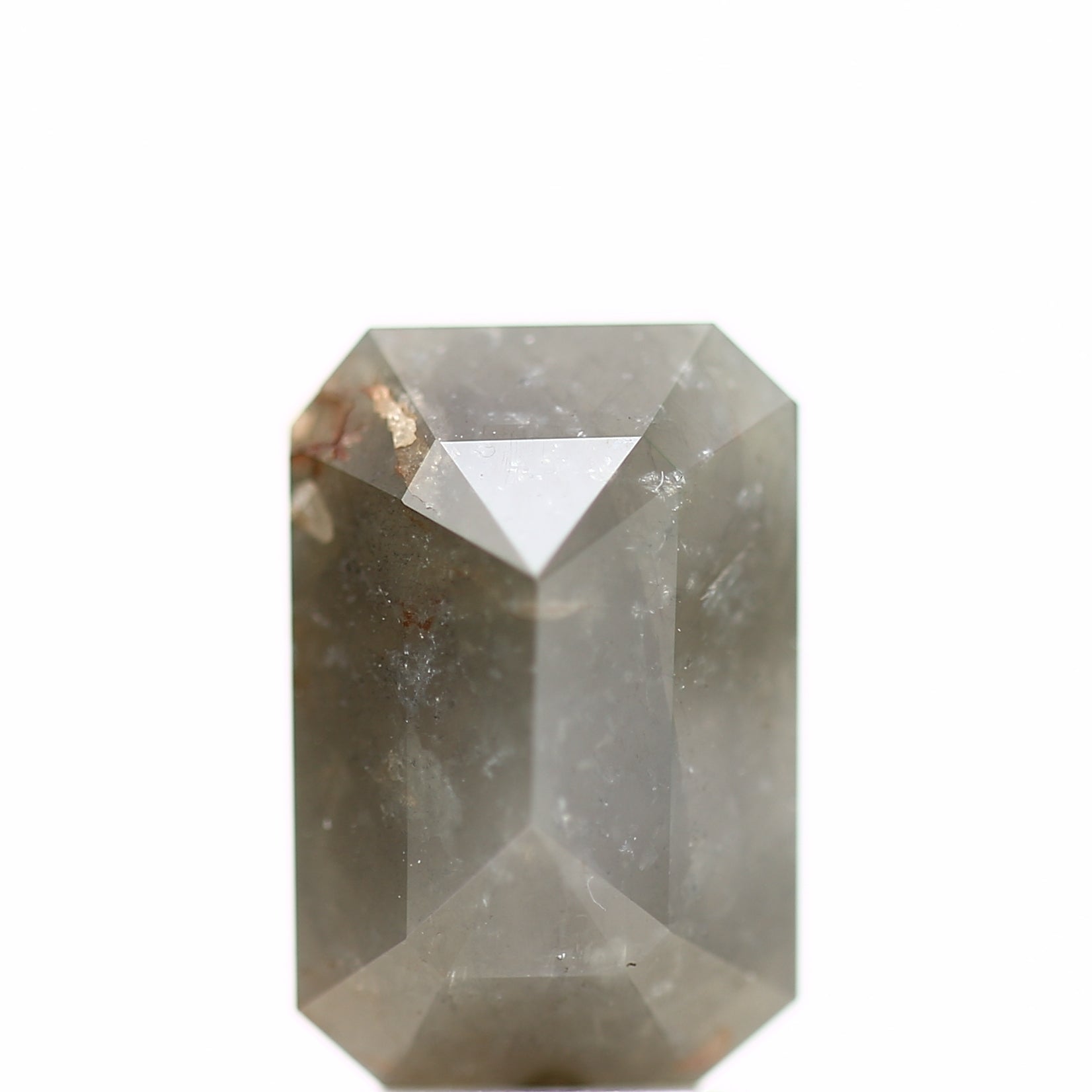 4.51 Carat 11.26 MM Natural Rustic Emerald Cut Gray Diamond - Blackdiamond