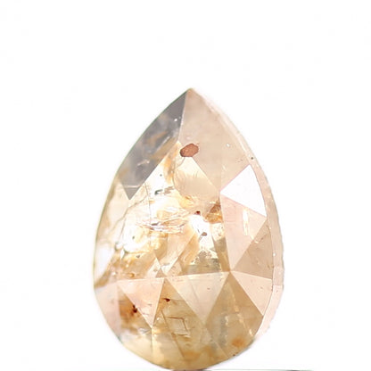 0.38 Carat Natural Pear Rose Cut Rustic Orange Diamond SDM460