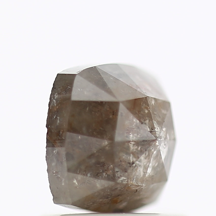 1 Carat Natural Gray Salt And Pepper Cushion Rosecut Diamond 5.62 MM