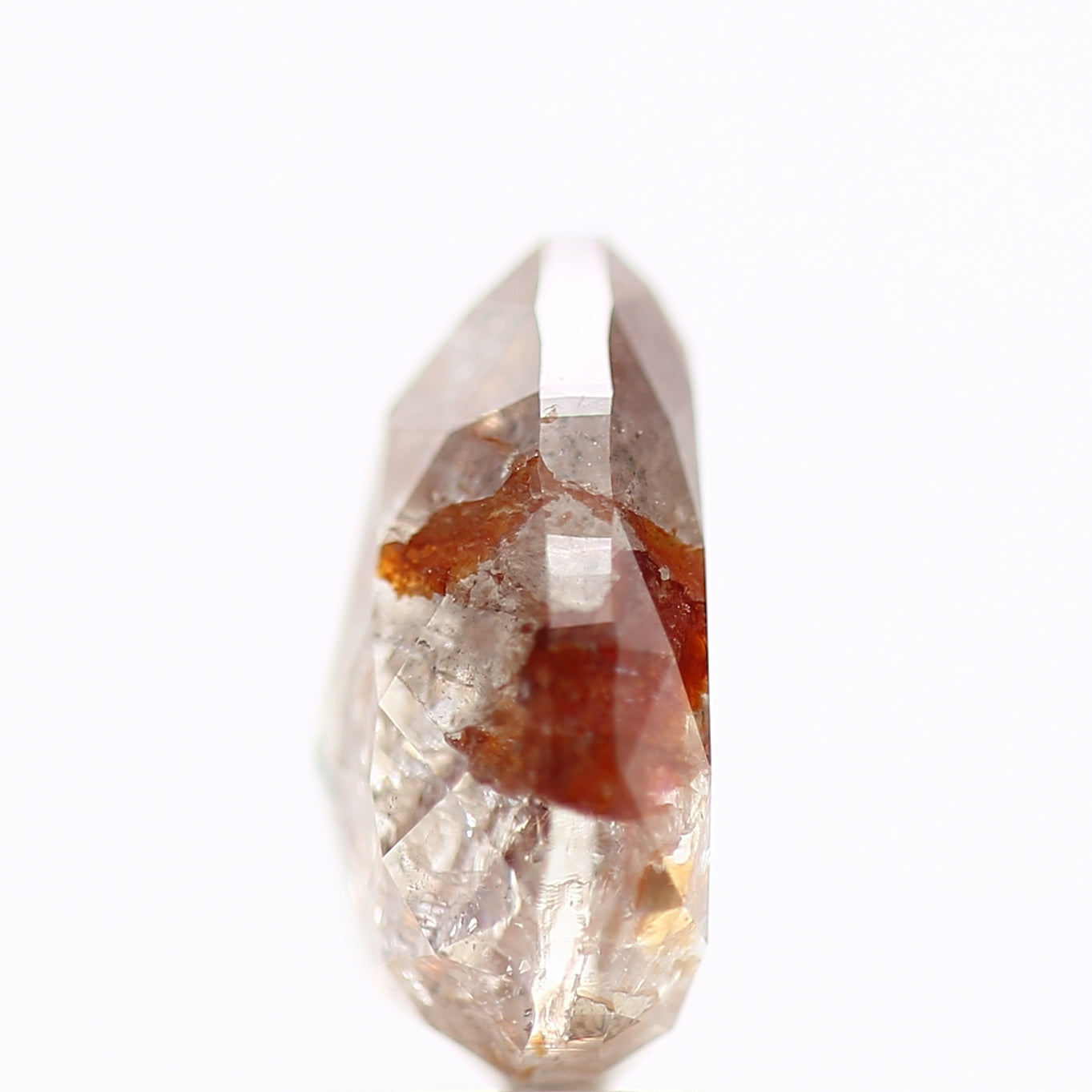 3.16 Carat Natural Pear Orange Salt and Pepper Diamond SDM11699