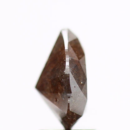 2.29 Carat Rustic Orange Pear Salt and Pepper Diamond 9.77 MM