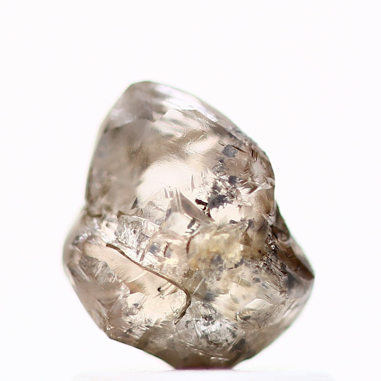 0.93 Carat Natural Champagne Brown Crystal Raw Rough Diamond 6.60 MM - Blackdiamond