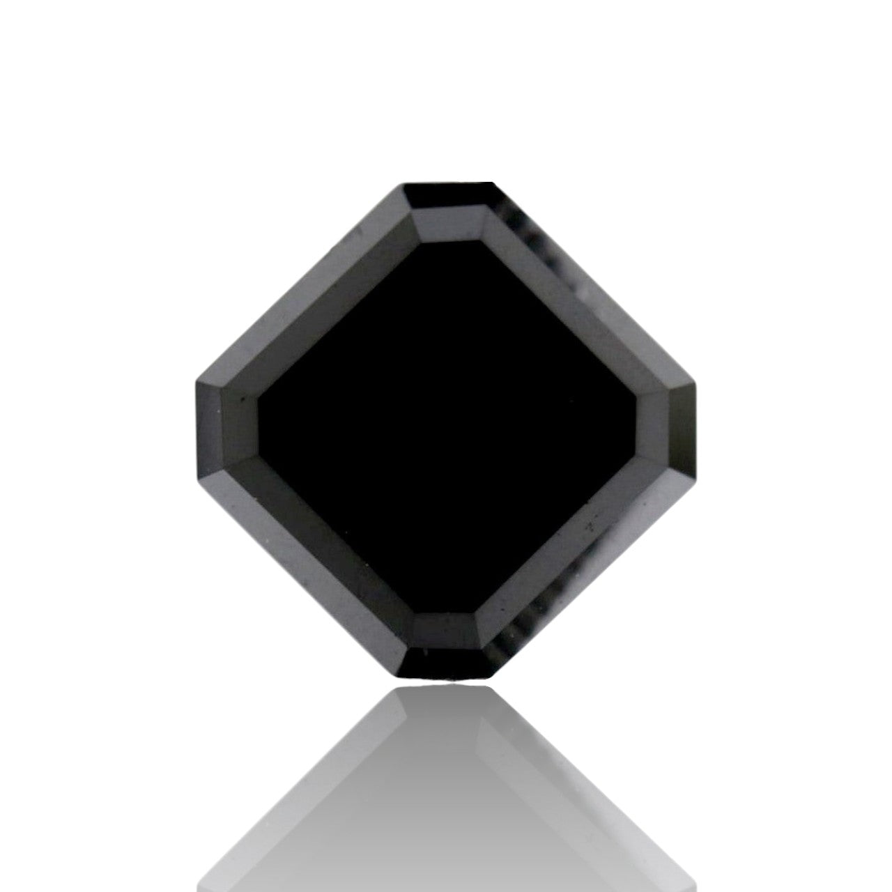 3 Carat Asscher Cut Black Diamond In AAA Quality For 14k Rose Gold Engagement Ring