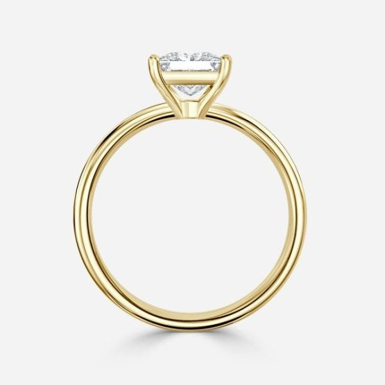 Deltic Princess Solitaire Engagement Ring 14K / 18K Solid Gold
