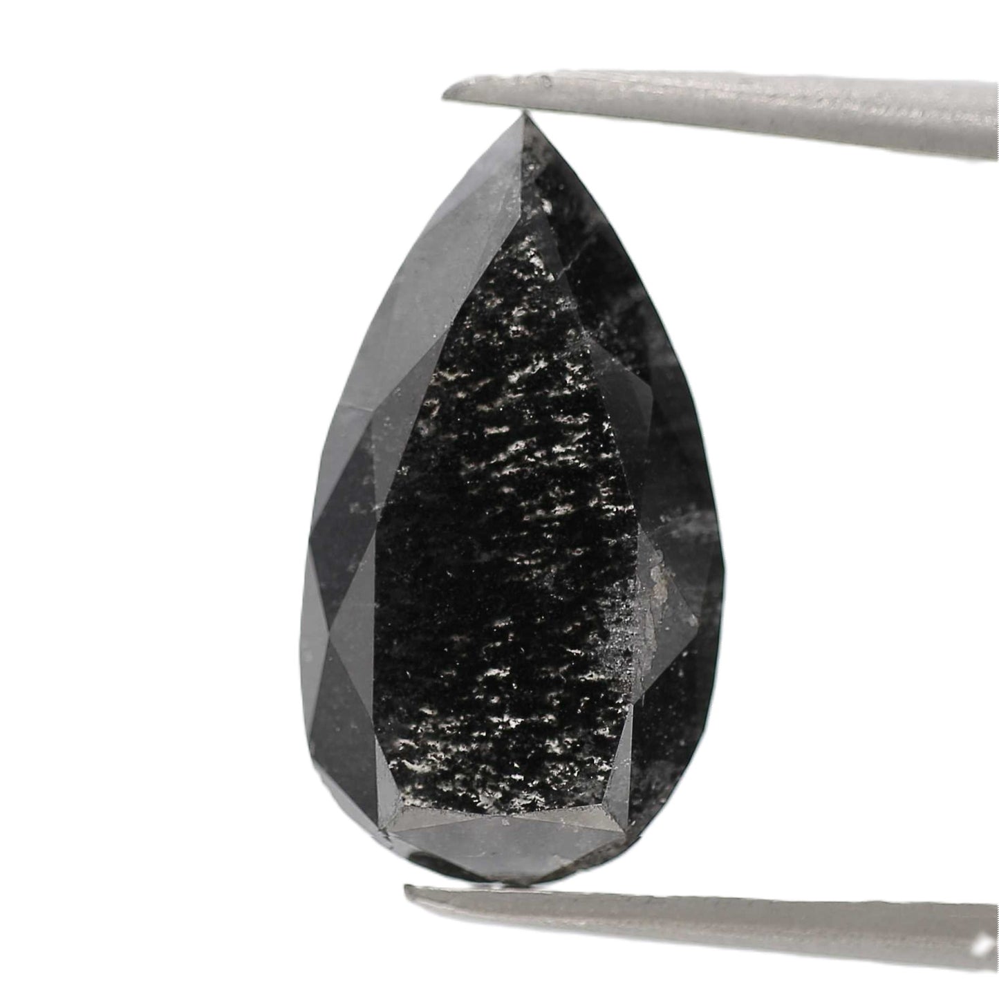 2.95 Carat Natural Black Pear Cut Diamond 14.50 MM