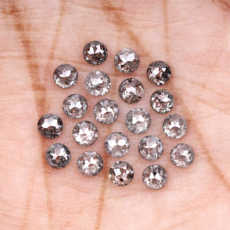 Natural Rose Cut Diamond Melee - Round VS1 G-H Precision Cut 0.24ct (Single)