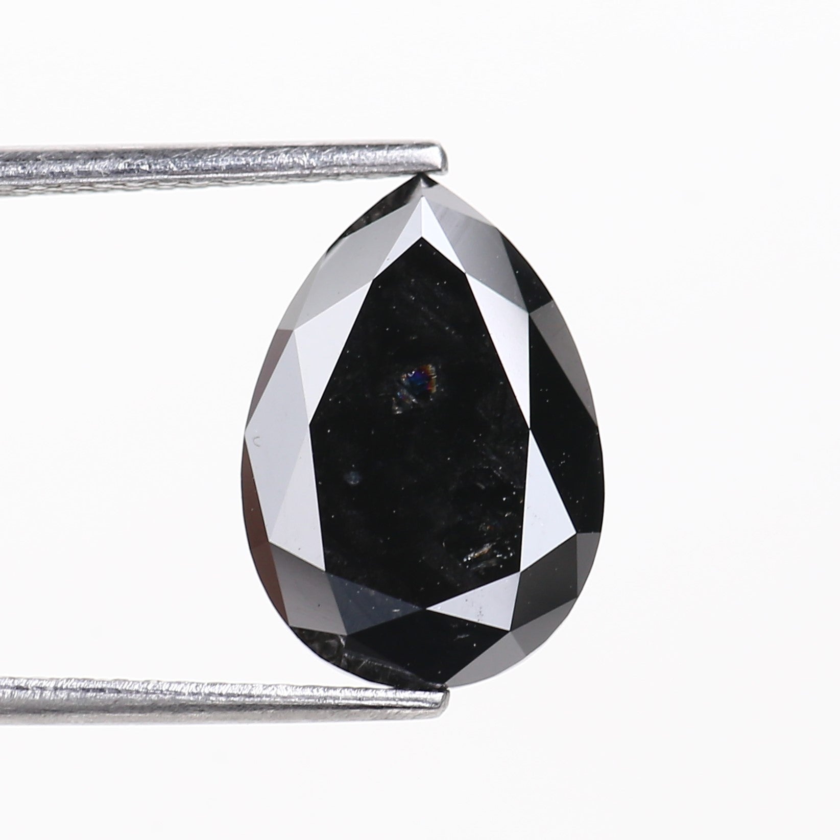 4 Carat Pear Black Diamond Loose Natural 12.70 Carat