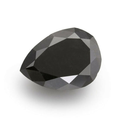 4.50 Carat Black Diamond Pear Shape Brilliant Rose Cut For Engagement Ring - Blackdiamond