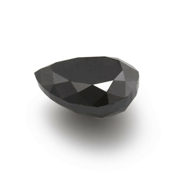 4.50 Carat Black Diamond Pear Shape Brilliant Rose Cut For Engagement Ring - Blackdiamond