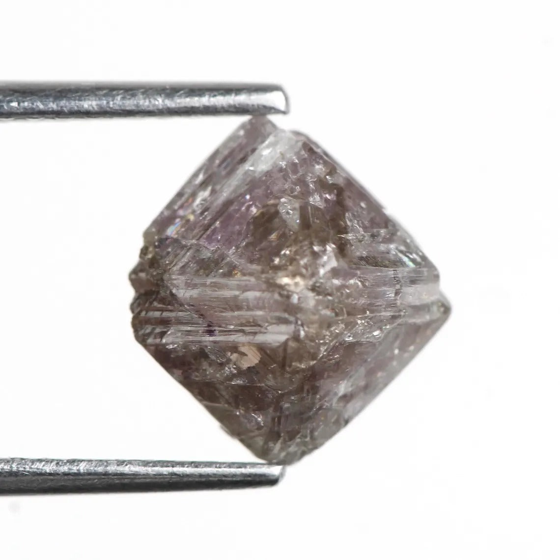 4 Carat Natural Purple Rough Octahedron Raw Diamond 7 MM