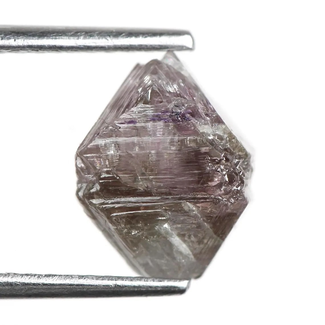 4.14 Carat Natural Purple Rough Octahedron Raw Diamond 7.9 MM