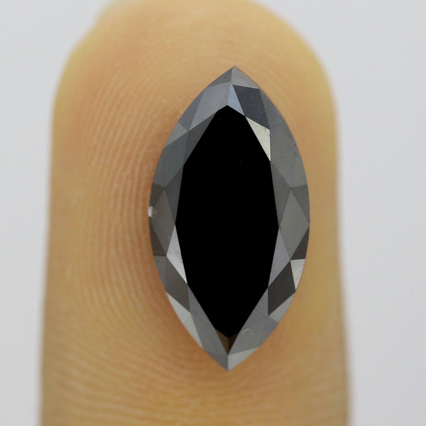 4.50 Carat Loose Natural Black Diamond Heated Black Color 16.2 x 8.4 x 4.2 MM Long Marquise Cut Perfect For Making Pave Black Diamond Ring - Blackdiamond