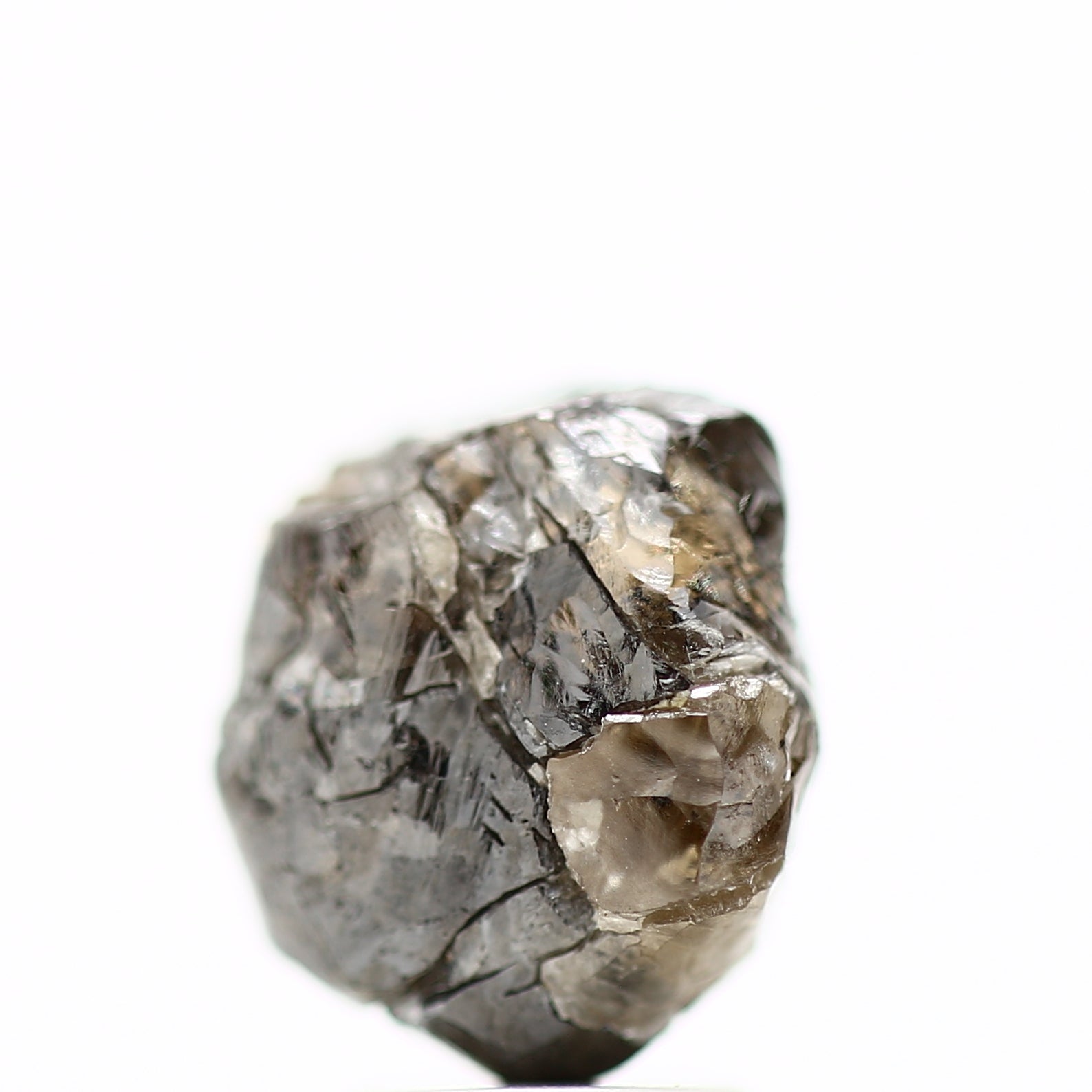 4.30 Carat Fancy Brown Crystal Uncut Raw Rough Natural Diamond 10 MM - Blackdiamond