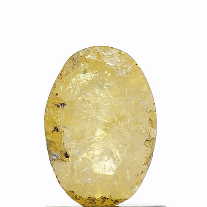 1.02 Carat Fancy Yellow Oval Salt and Pepper Diamond 6.87 MM