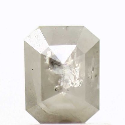 1.01 Carat 5.96 MM Rustic Gray Emerald Cut Salt and Pepper Diamond - Blackdiamond