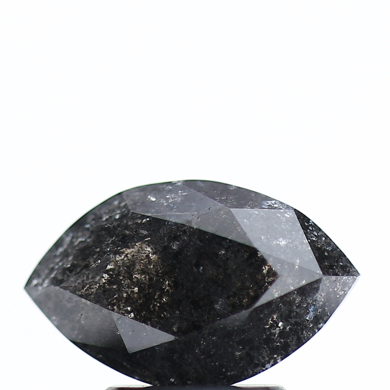 1.88 Ct Marquise Black Cut Salt & Pepper Diamond 10.58 MM