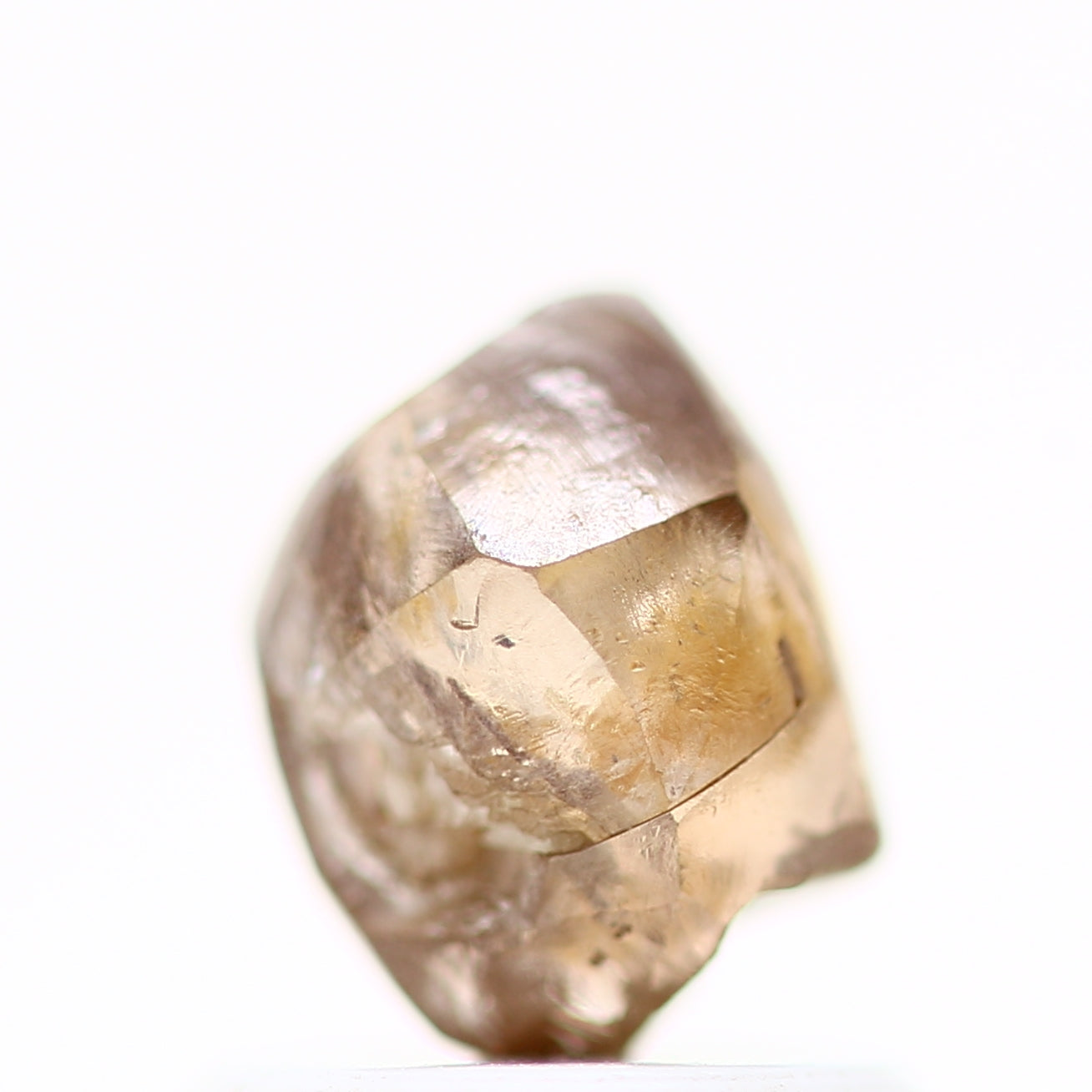 1.23 Carat Natural Fancy Cognac Brown Crystal Rough Diamond 5.80 MM - Blackdiamond