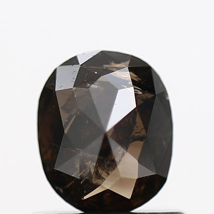 0.79 Carat Cushion Brilliant Rose Cut Brown Diamond 5.9 MM