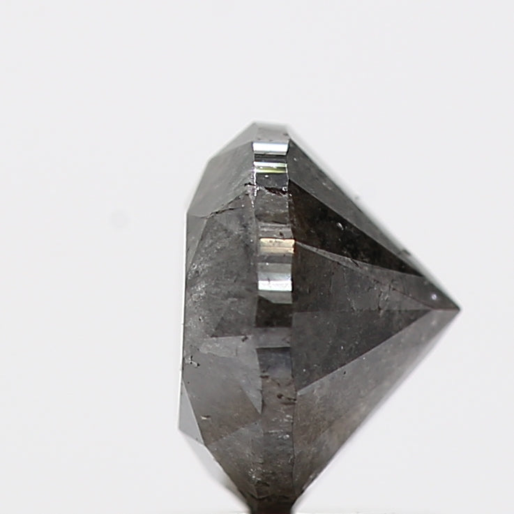 1.07 carat, Fancy Gray Diamond, Round Shape, Salt Pepper Diamond 6 MM - Blackdiamond