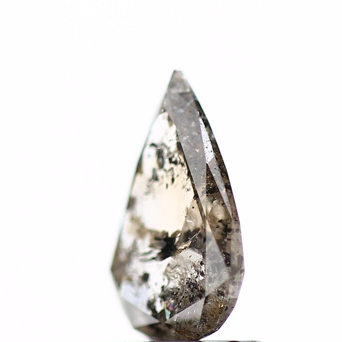 0.78 Carat Natural Pear Salt and Pepper Diamond