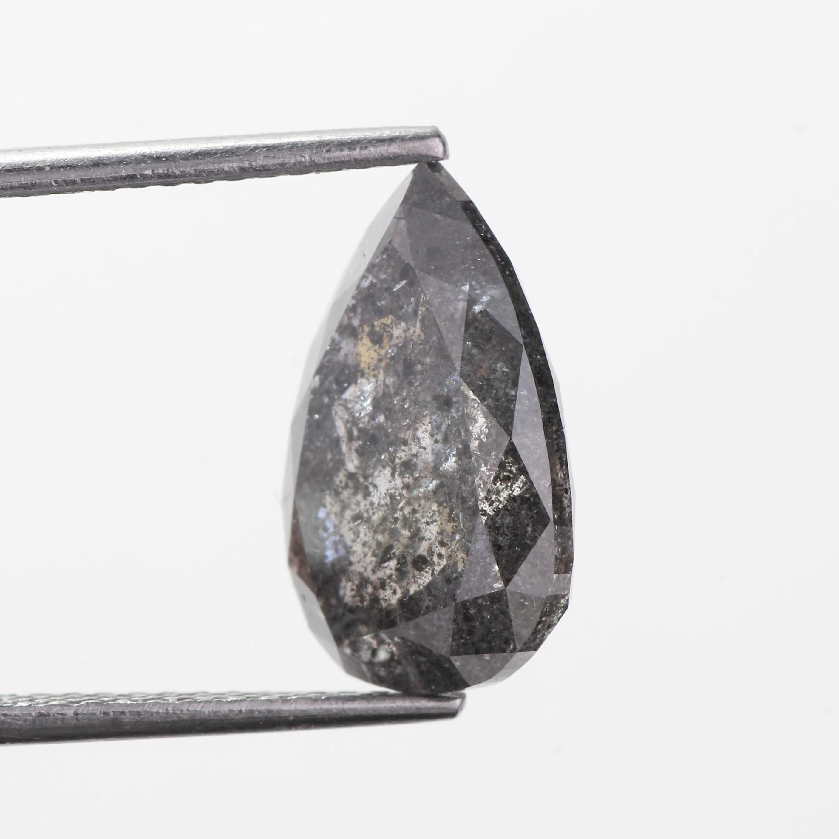 4.50 Carat Pear Salt and Pepper Diamond 13.20 MM