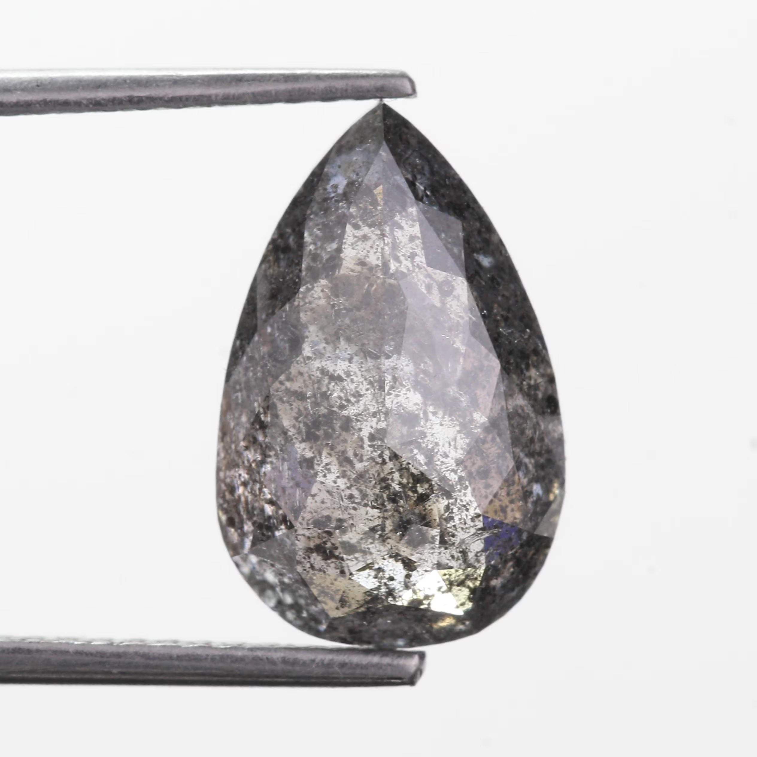 4.50 Carat Pear Salt and Pepper Diamond 13.20 MM