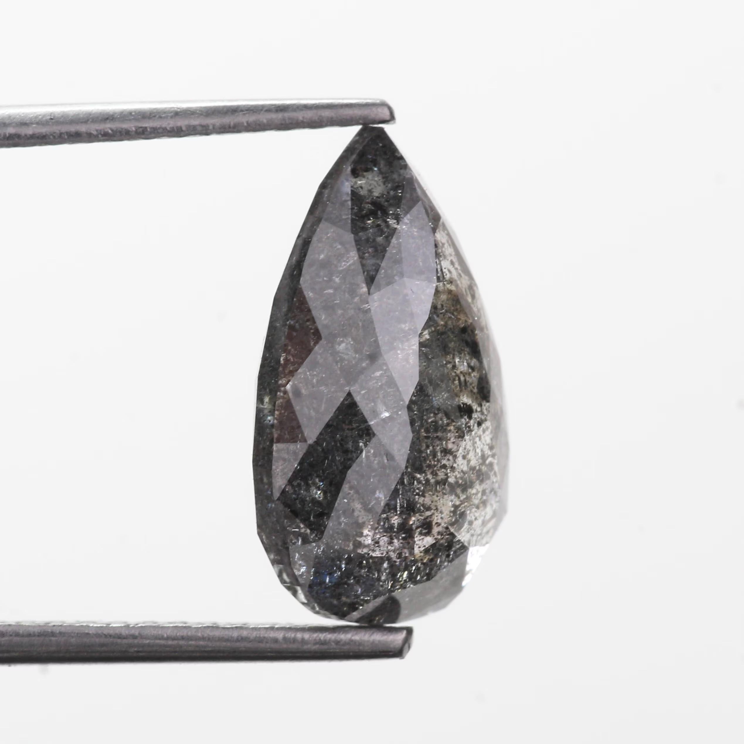 4.50 Carat Pear Salt and Pepper Diamond 13.20 MM