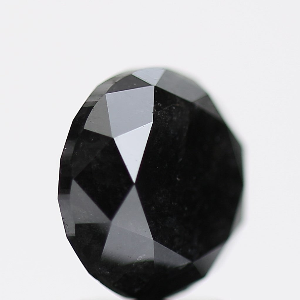 3.29 Carat Fancy Black Round Brilliant Diamond GIA